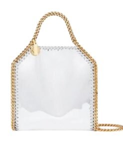 STELLA MCCARTNEY FALABELLA MIRRORED CHROME-FINISH TOTE BAG