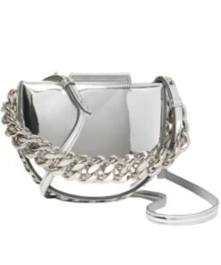 STELLA MCCARTNEY FRAYME MIRRORED SMALL SHOULDER BAG