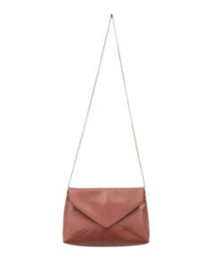 LA GARCONNE DRIES VAN NOTEN ENVELOPE LEATHER BAG RUST
