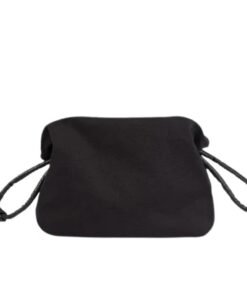 LA GARCONNE CANVAS POUCH — BLACK/ OIL BLACK