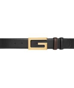 GUCCI GG MARMONT WIDE BELT IN BLACK