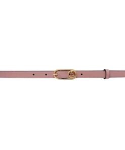 GUCCI THIN BELT WITH ROUND INTERLOCKING G