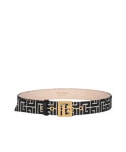 BALMAIN BICOLOR JACQUARD PB BELT