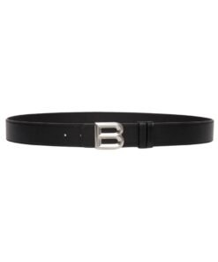 BALLY B-BOLD 35MM BELT IN BLACK LEATHER