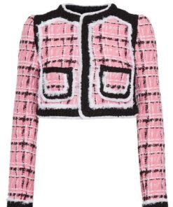 DSQUARED2 BOUCLÉ LONG SLEEVES CROPPED BLAZER