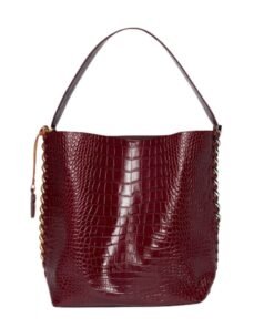 STELLA MCCARTNEY FRAYME CROC-EFFECT EMBOSSED TOTE BAG