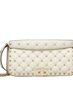 VALENTINO GARAVANI ROCKSTUD SPIKE CALFSKIN SHOULDER BAG