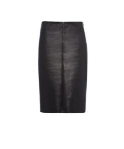 PRADA NAPPA LEATHER SKIRT IN BLACK