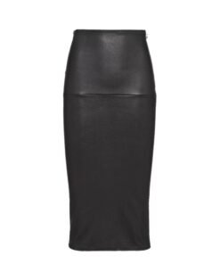 PRADA STETCH NAPPA LEATHER SKIRT