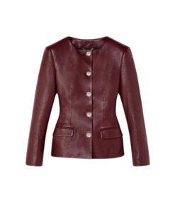VERSACE LEATHER HOURGLASS JACKET