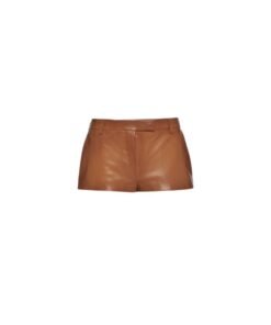 PRADA NAPPA LEATHER SHORTS