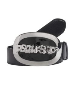 DSQUARED2 PLAQUE BELT SILVER