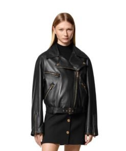 VERSACE LEATHER BIKER JACKET