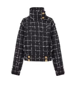 BALMAIN TWEED BOMBER JACKET