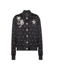 BALMAIN STARS EMBROIDERED BOMBER JACKET