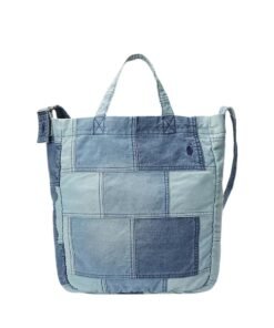 RALPH LAUREN PATCHWORK DENIM SHOPPER TOTE