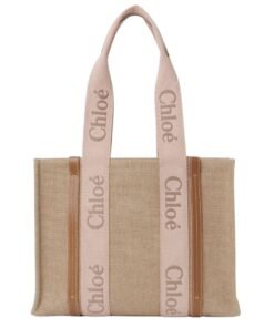 CHLOE MEDIUM WOODY TOTE BAG BLUSHY BEIGE
