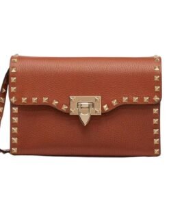 VALENTINO SMALL ROCKSTUD GRAINY CALFSKIN CROSSBODY BAG