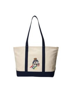 RALPH LAUREN POLO BEAR CANVAS TOTE
